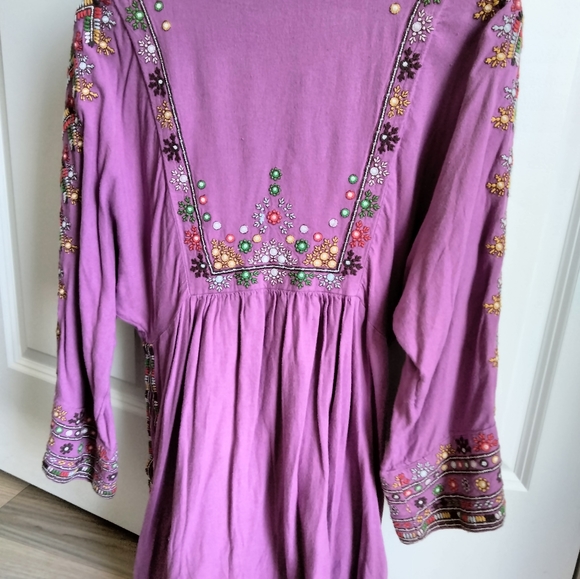 XS Embroidered Free People tunic dress - Picture 3 of 11